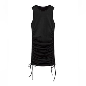 Zara Black Ruched Seamless Dress